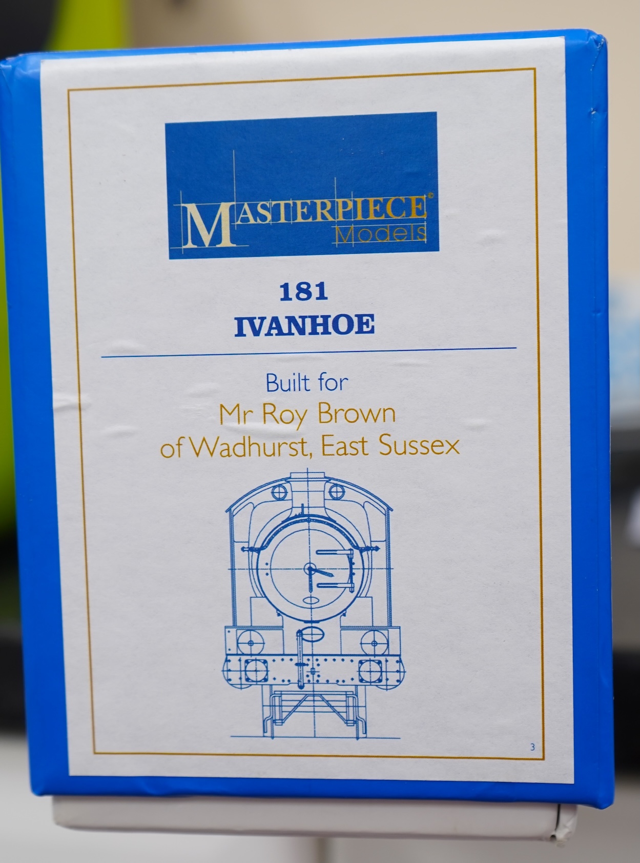 An 0 gauge Masterpiece Models model of GWR Saint Class, Ivanhoe 181, 4-4-2 Atlantic tender locomotive, powered for two rail operation, with original box, accessories, instruction booklet and other paperwork.